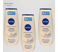 3X 250Ml Nivea Crema Sensitive Crema Doccia Vitamine & Oli PH Neutro