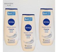 3x 250ml NIVEA Crema Soft Doccia Crema Vitamina Ph Ultra Doccia Olio di Mandorle