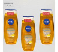 3x 250ml NIVEA Gel Doccia Summer Happiness Crema Solare Fragranza Hautschützend+