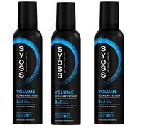 3X 250Ml Syoss Volume 3In1 Schiuma Fissativa 100% Volume Leggero Dalla Radice