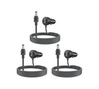 3X 3 In 1 per Starlink Power Cable 65W Caricabatterie Rapido Tipo-C Presa USB Accendisigari con Display Voltmetro A LED
