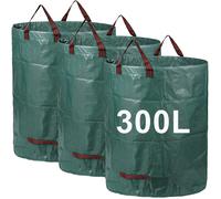 3X 300L Sacchi Giardinaggio Pieghevole; 68X68X84Cm; Polipropilene (PP); Robusto;