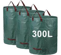 3X 300L Sacchi Giardinaggio Pieghevole, 68X68X84Cm, Polipropilene (PP), Robusto,