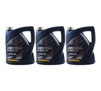 3x 4 L MANNOL Olio Trasmissione Manuale UNIVERSAL 80W-90 API GL-4
