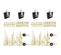 3X(4 Pezzi di Movimento 'Orologio al Quarzo, 12 Set di Lancette Dorate, Con9126
