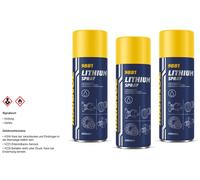 4x 400 ML Mannol Litio Spray 9881 Grasso per Cuscinetti Rulli Lubrificante