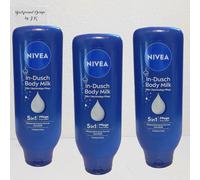 3x 400ml Nivea IN Doccia Corpo Latte Nutriente Cura pelle Secca Con Mandorle