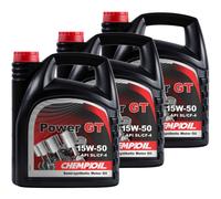 3x 4L CHEMPIOIL Premium olio motore Power Gt 15W-50 Man 271 MB 228.1 229.1 VW