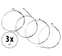3x 4Pzi un Set di Corde Corda per Violino 4/4 Muta Round Wound Superficia Liscia