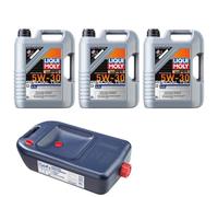 3X 5 Litri Liqui Moly Spezial Tec LL 5W-30 Olio Motore + Contenitore Per Olio