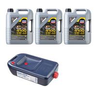 3X 5 Litri Liqui Moly Top Tec 4100 5W-40 Olio Motore + Contenitore Per Olio