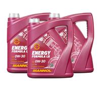 3X 5 Litri MANNOL Energy Formula LR SAE 0W-30 7922 Olio Motore ACEA C2 JAGUAR