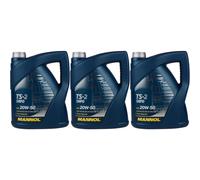 3X 5 Litri Originale MANNOL Olio Motore TS-2 SHPD 20W-50 API CH-4/CG-4/CF-4/SL