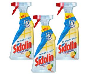 3X 500Ml Sidolin Senza Striature Agrumi Con Effetto Perla Flacone Spray