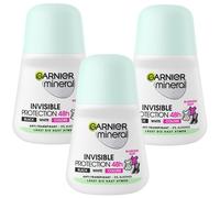 3x 50ml Garnier Minerale Invisibile Protection 48h Black Bianco Colors Deo Rol