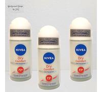 3x 50ml NIVEA Dry Comfort Deodorante 72h Non Traspirante Rullo Saldatura
