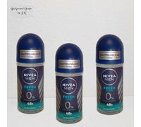 3X 50ML NIVEA MEN FRESH OCEAN 48H ROLL ON SENZA ALLUMINIO PROFUMO MARINO ROLLER