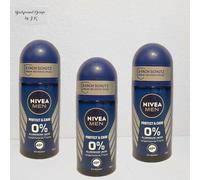 3x 50ml Nivea Men Protect & Care Deodorante Motorino 48h Roll On Senza Aluminium