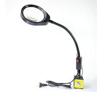 3X 5X 8X 10x Lampada di Vetro d'Ingrandimento con a Collo di Coccole Flessibili e basi magneti stabili libere per Illuminazione, Lettura, Studio, Riparazione, Lavoro Vicino, Hobby, Vetro BIA