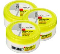 3x 75ml L'Oréal Paris Studio Line senza Tracce Fx Modelier-Paste 24h Strubbel