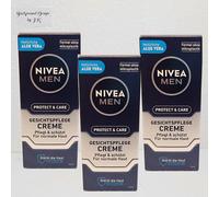 3X 75Ml Nivea Men Protect & Care Crema Per Il Viso Cura E Protegge