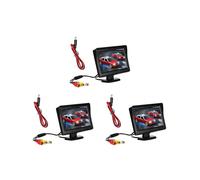 3X 9 V-24 V Kit Monitor Retrovisore per Auto da 4,3 Pollici TFT LCD Telecamera per Retromarcia per Auto Monitor per Sistema di Parcheggio per
