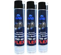 3x AABCOOLING Compressed Gas Duster FLEX 750ml PULITORE GAS COMPRESSO ARIA CO...