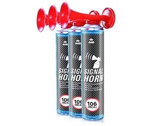 3x AABCOOLING Signal Horn - Fanfare, Tromba ad Aria Compressa, Fino a 320 Segnali Brevi, Tromba da Stadio Molto Rumorosa, Vuvuzela, Trombe Aria con Gas Non Infiammabile, Clacson per Feste