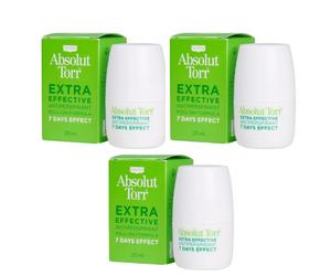 3x Absolut Torr Roll-On 25 ml | Protezione 7 giorni sudore e odori