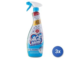 3x Ace Bagno Trigger 600 Ml. Anticalcare