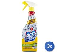 3x Ace Sgrassatore Trigger 600 Ml. Cucina