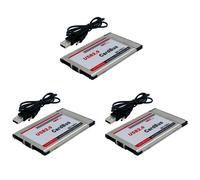 3X Adattatore per Scheda Da PCMCIA Un USB 2.0 CardBus Dual 2 Porte 480M per8173