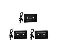 3X Adattatore Stereo AUX per Cassetta Audio 5.0 Universale con Microfono per Telefono Lettore CD con Cavo AUX MP3