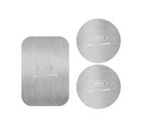 3x Adattatori magnetici per supporto auto, piastre metalliche XO argento