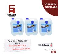 3X Additivo ADBLUE 10 Litri Veicoli EURO 6 Con Tecnologia SCR Con Beccuccio