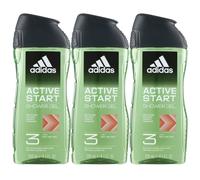 adidas, Active Start Gel Doccia Bagnoschiuma 3 in 1 per Corpo, Capelli e Viso, Formula Vegana, 250ml