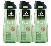3x Adidas Bagnodoccia Shower Gel 3in1 Active Start 400 ml