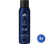 3x Adidas Deodorante Spray 150 Ml. Uefa10 Champion Edition