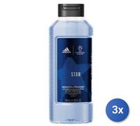 3x Adidas Doccia/Shampoo 400 Ml. Uefa 10