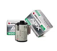 3X Agfa APX 400 135-36 S/W B/N Film In Bianco E Nero Film Per Piccole Immagini