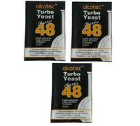 3x Alcotec Turbo Yeast Classic 48-20% in 5 giorni