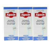 3x ALPECIN Fresh Shampoo Tonico Rivitalizzante per cute e capelli 200 ml
