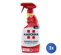 12 X AMUCHINA Spray Disinfettante Trigger per Superfici 750 ml