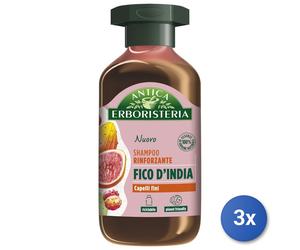 3x Antica Erboristeria Shampoo 250 Ml. Fico Rinforza