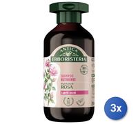 3x Antica Erboristeria Shampoo 250 Ml. Rosa Capelli Secchi