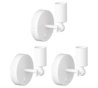 3x applique FETRO switch bianco opaco rotondo 1x E27 max. 60W