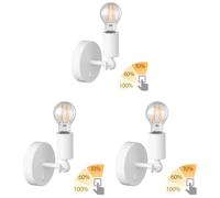 3x applique FETRO switch bianco opaco rotondo 1x E27 max. 60W [EEK: D]