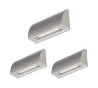 3x Applique LED / luce scale SEGIN per esterni IP54 downlight piatto grigio [EEK: G]