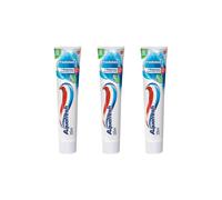 3x Aquafresh Freshmint dentifricio 125 ml fluoro 1450 ppm alito fresco forte