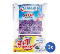 3x Ariasana Assorbiumidità Ricarica Lavanda 2+1 Busta 450G